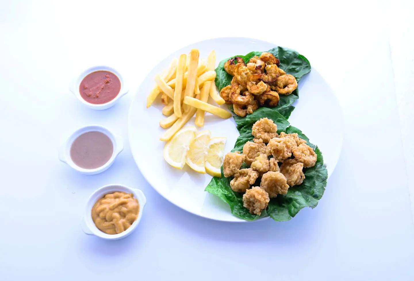 صحن جمبري مقلي ومشوي - صغير