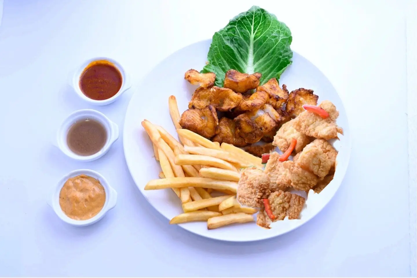 صحن سمك مشوي ومقلي - صغير