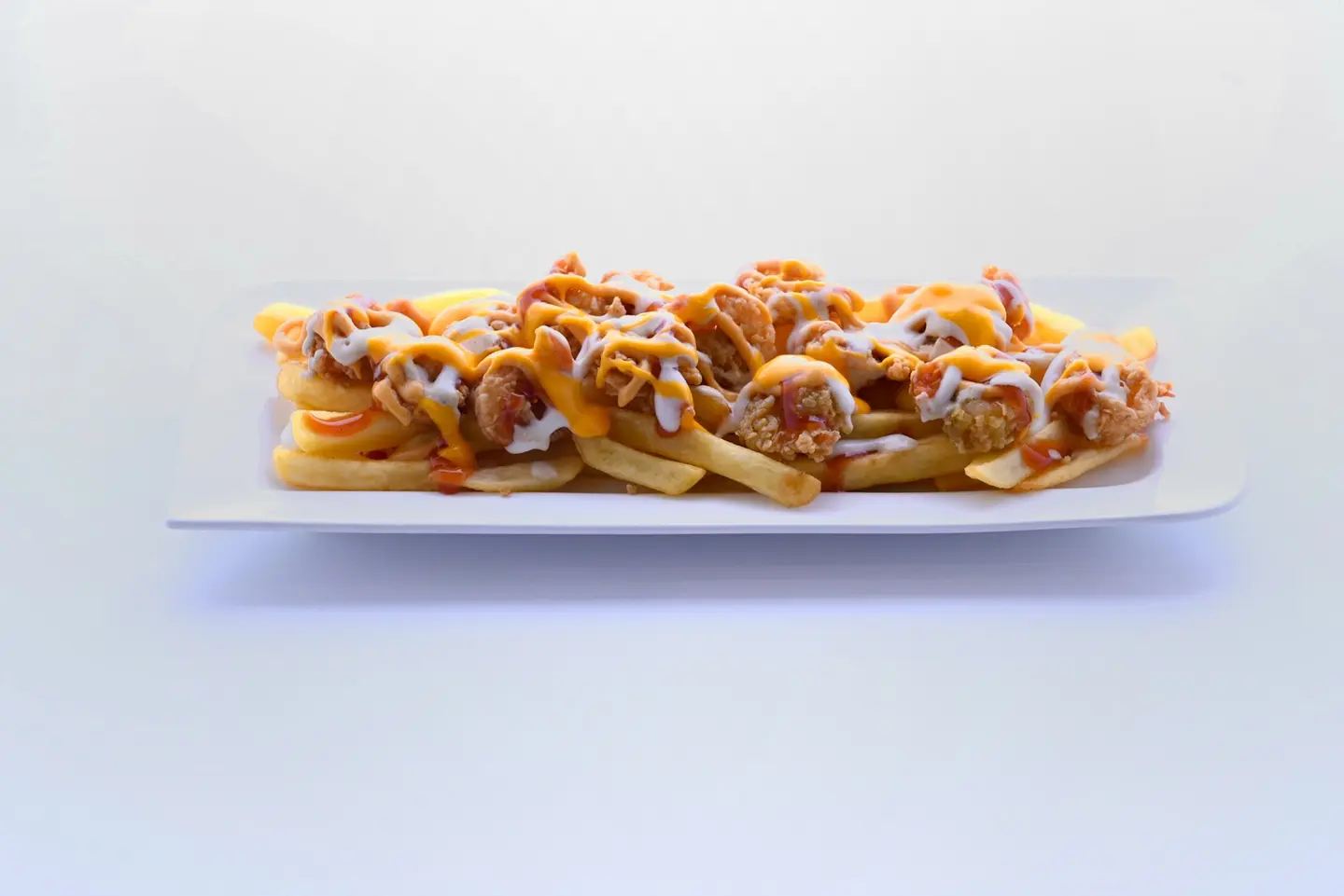 صحن بطاطس بالجمبري مع الصوصات - كبير