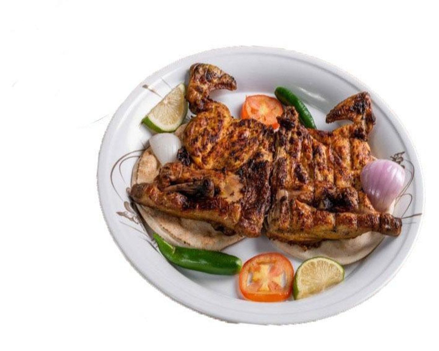 دجاج عالفحم سادة - نص حبة دجاج