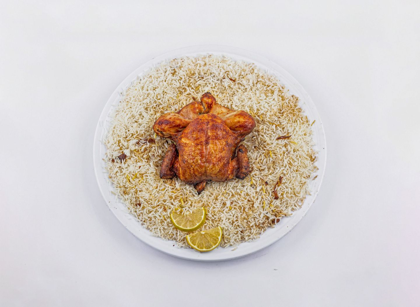 دجاج شوايه مع رز شعبي - نصف دجاجة