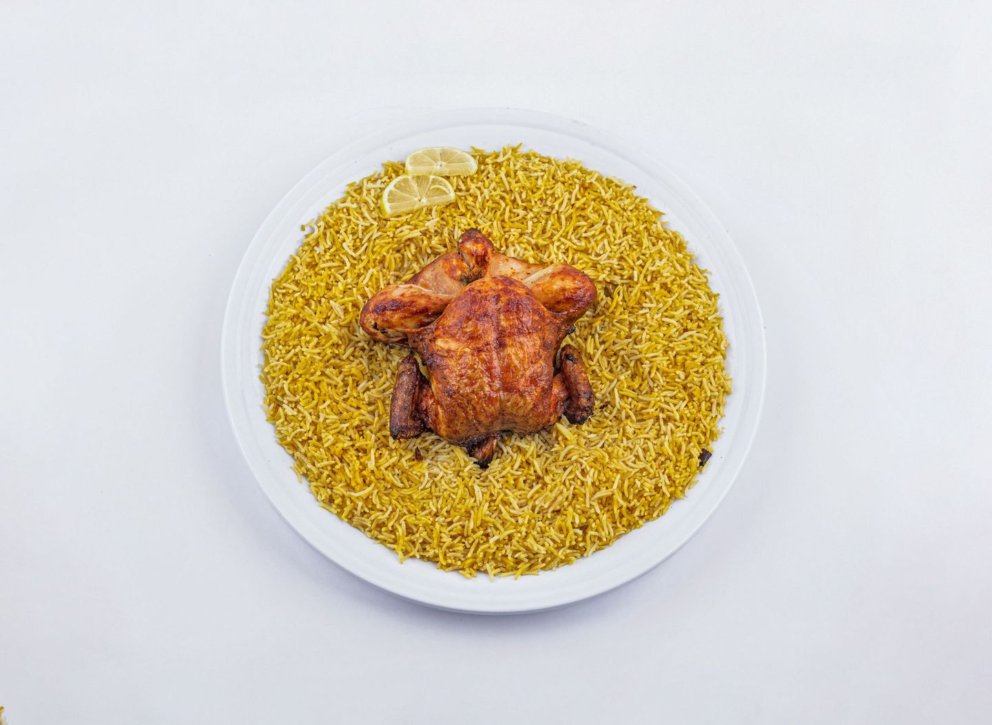 دجاج شوايه مع رز مندي - نصف دجاجة