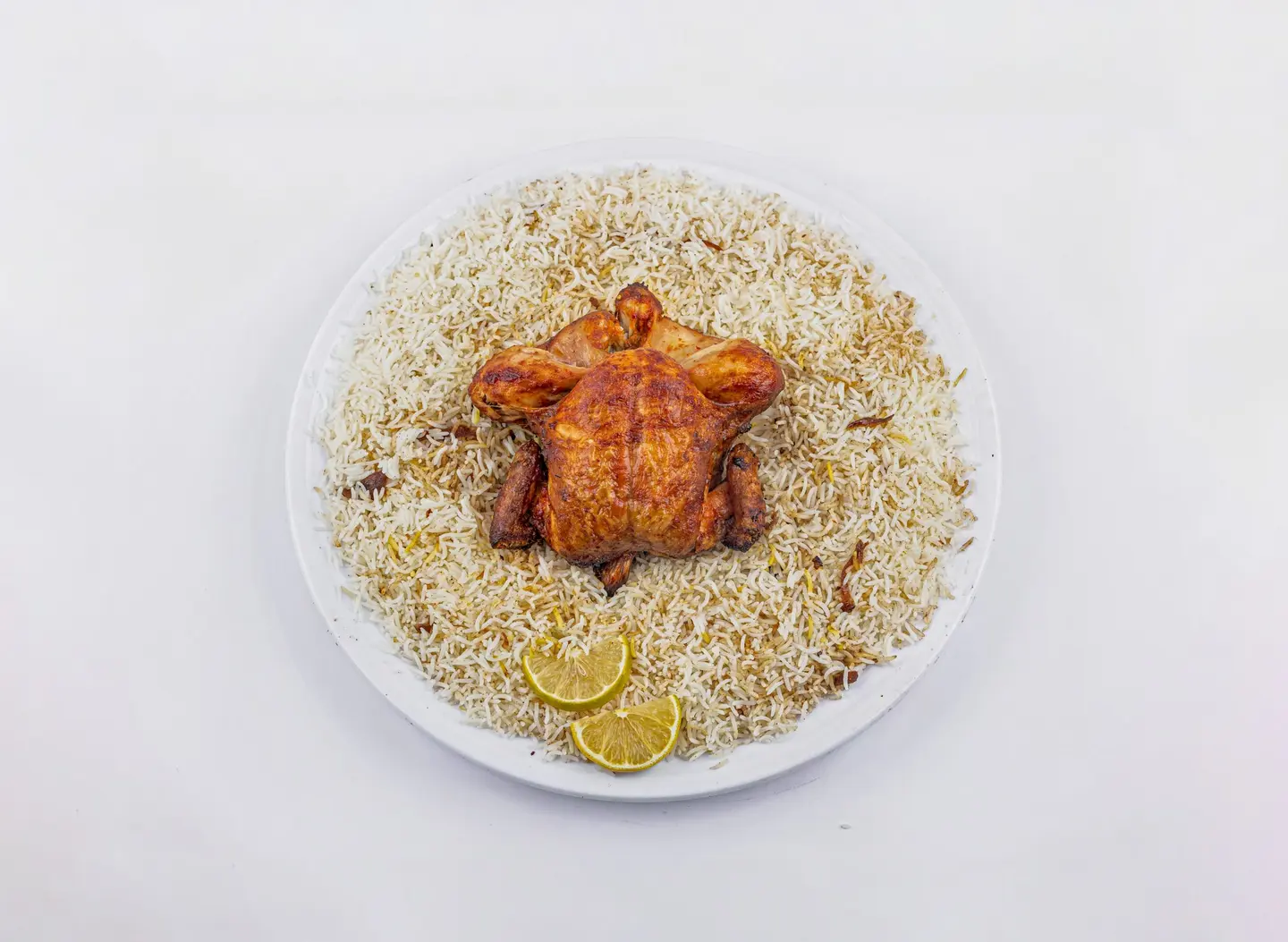 دجاج شوايه مع رز بشاور - نصف دجاجة