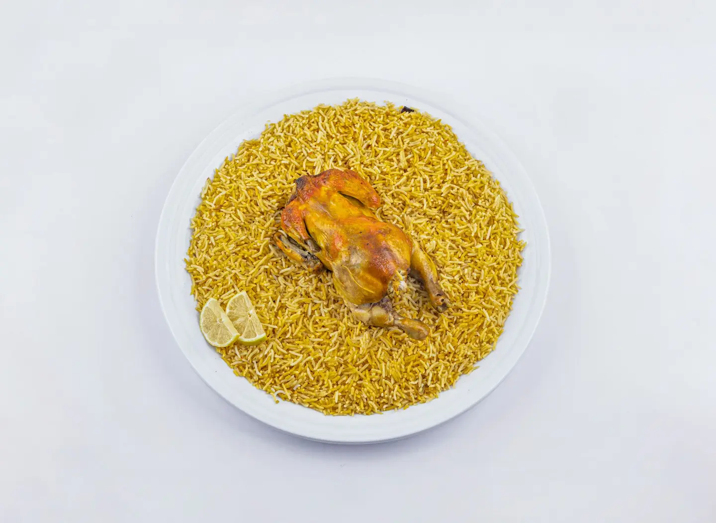 دجاج مندي مع رز مندي - نصف دجاجة