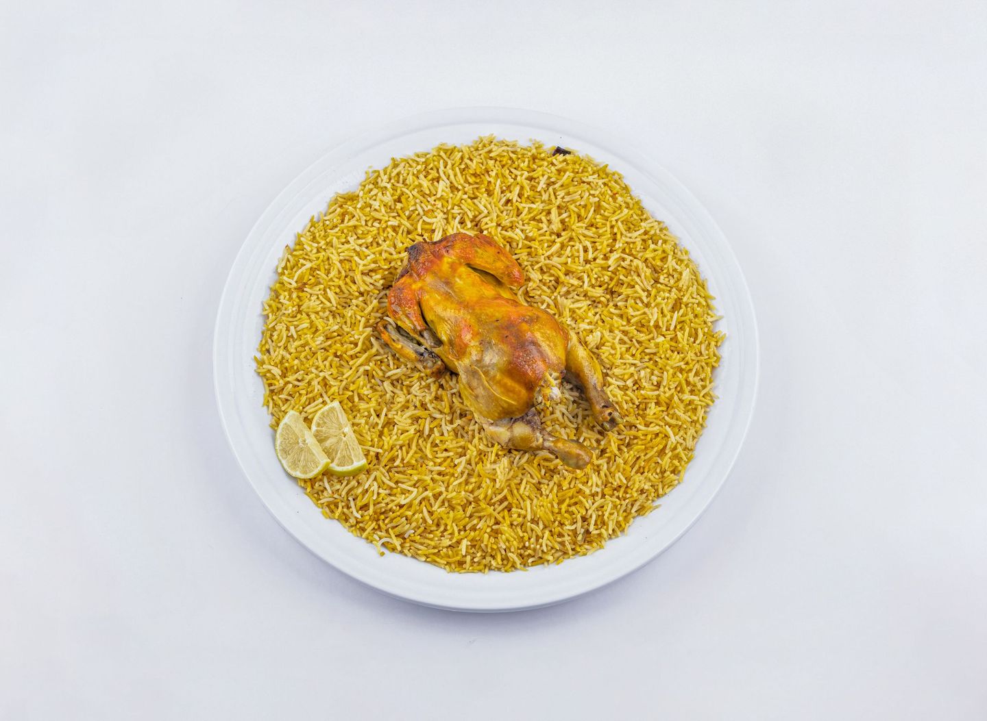 دجاج مندي مع رز مندي - نصف دجاجة