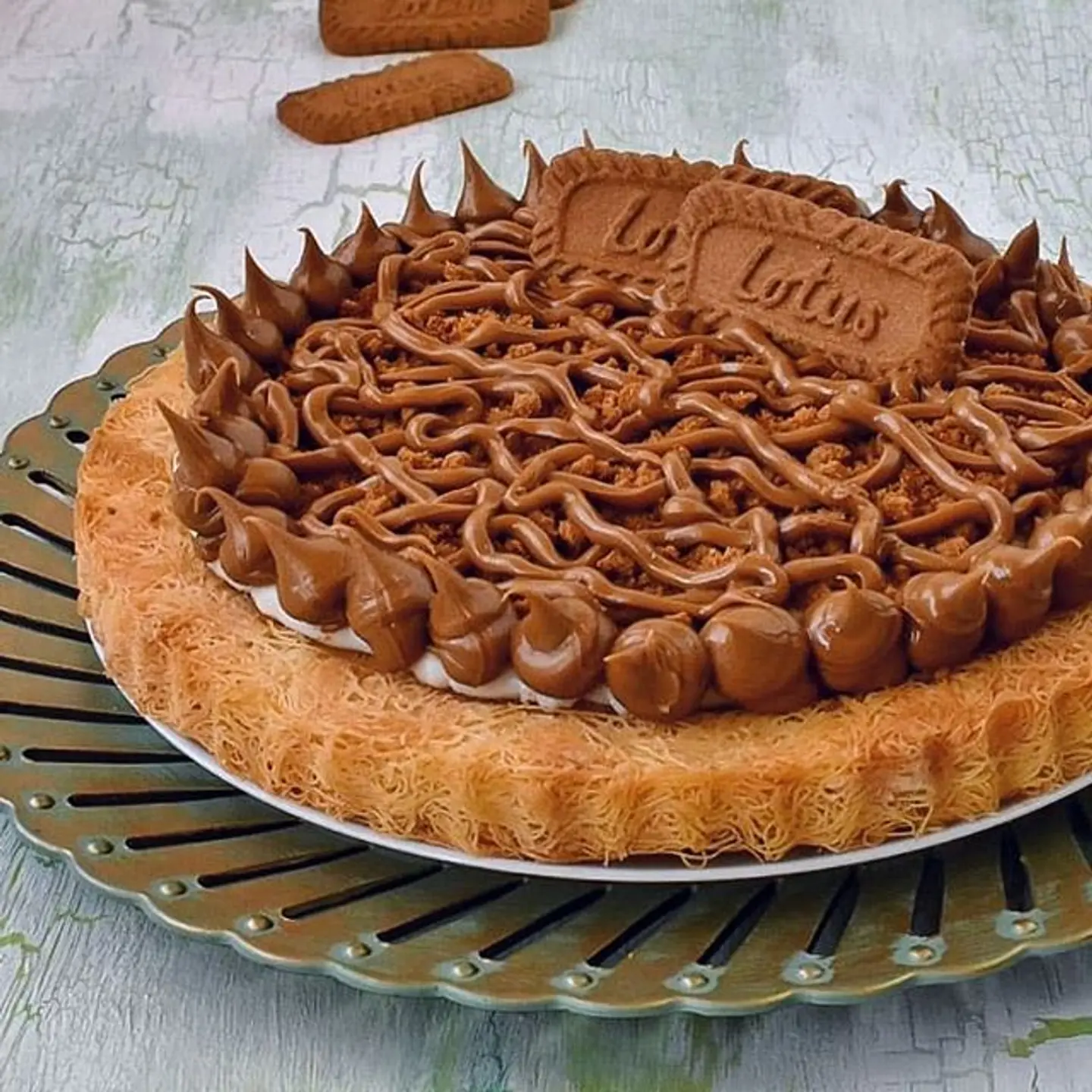 كنافة قشطة لوتس دائرية - كبير