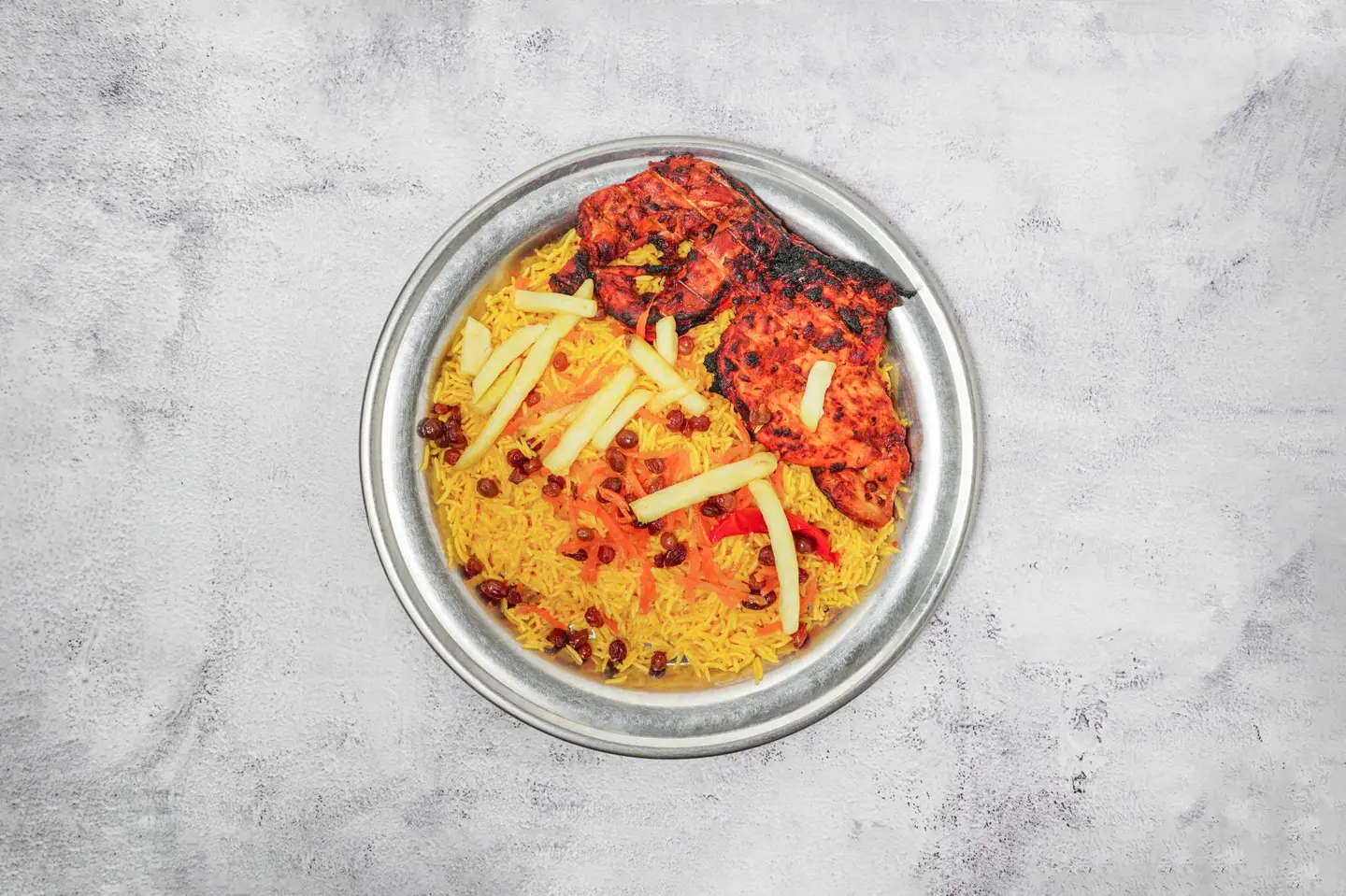Chicken On Charcoal  With Rice - Half Chicken