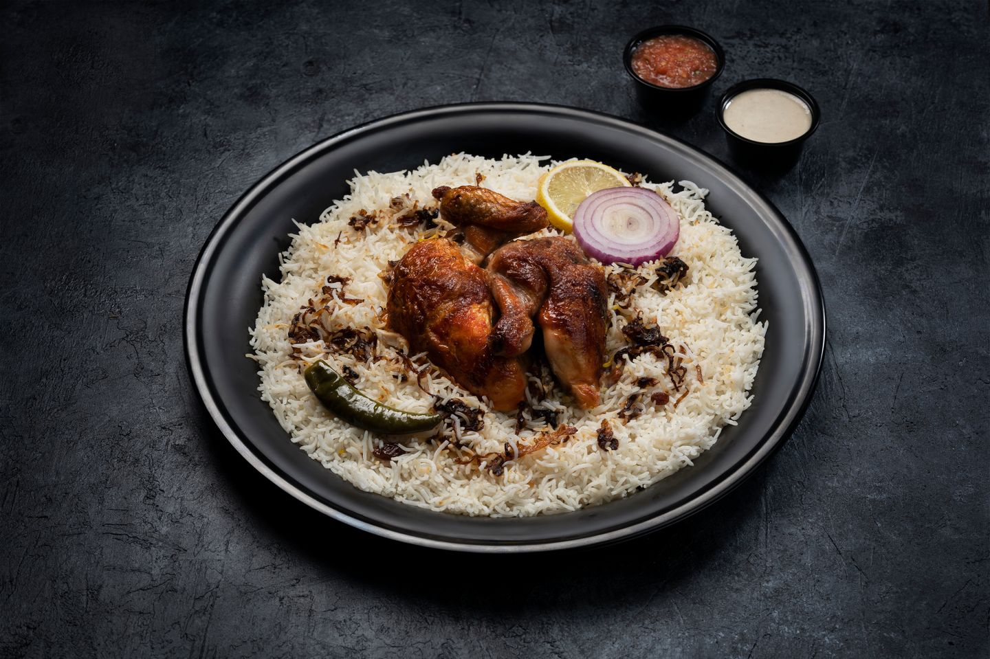 دجاج شواية مع ازر بشاور - نص حبة دجاج