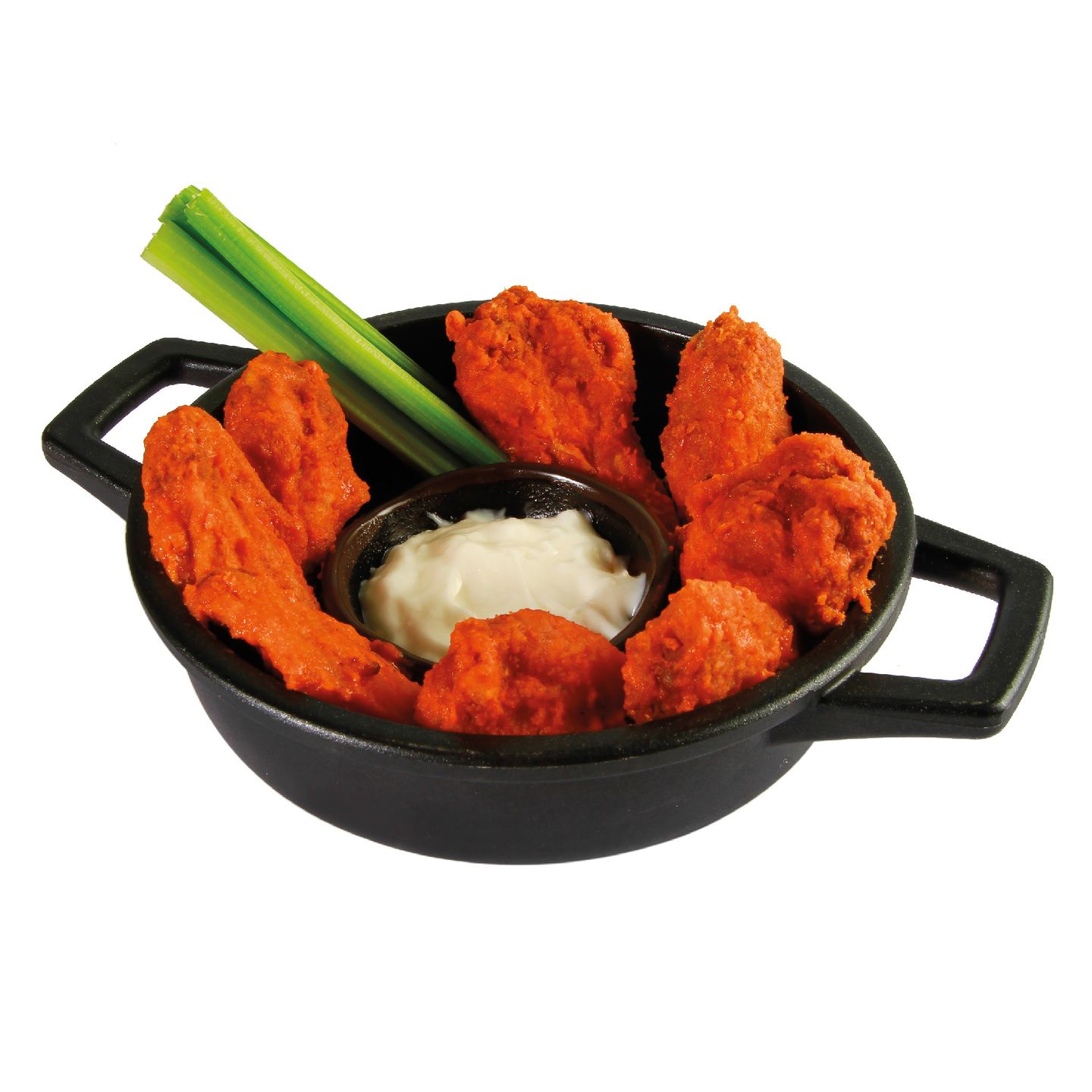 Hot Chicken Wings With Ranch Sauce - Small