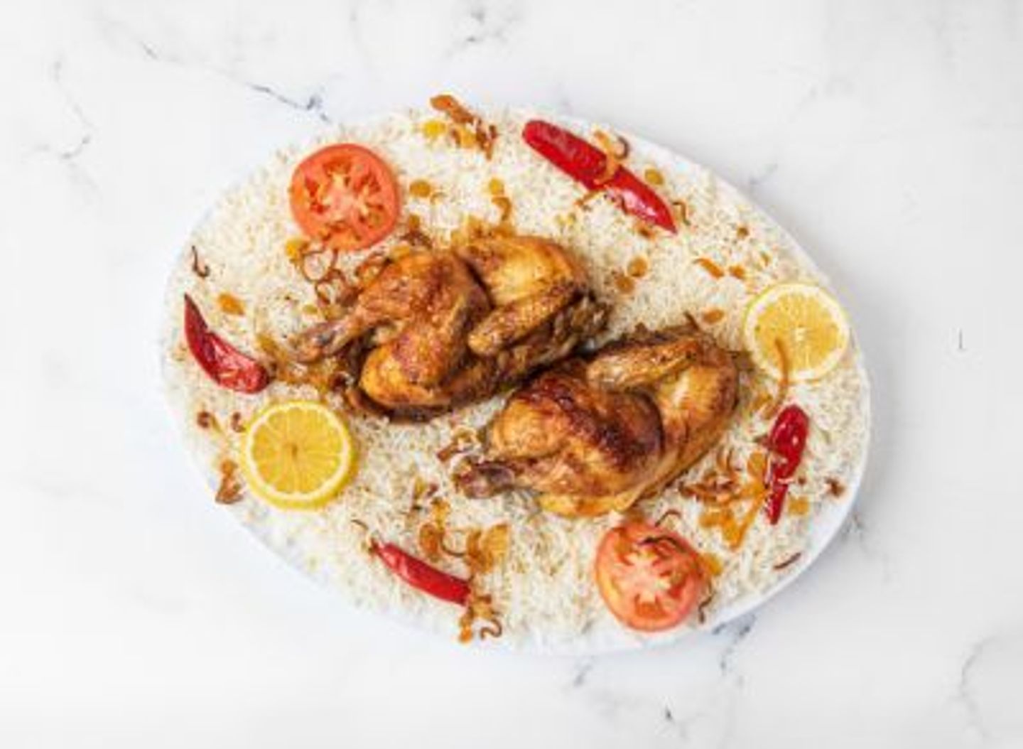 Grilled Chicken With Rice - Whole Chicken
