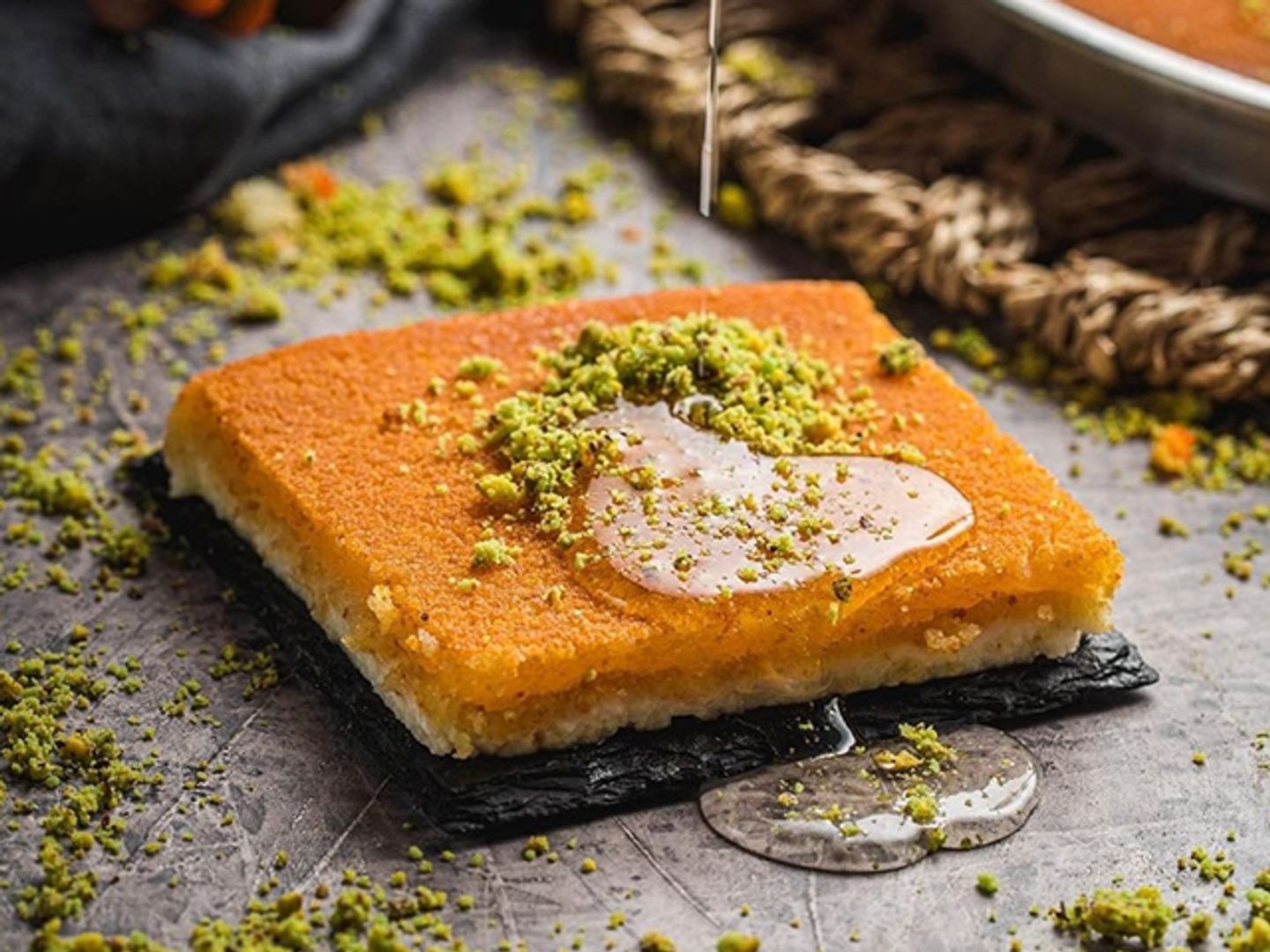 كنافة لايت ناعمة بالقشطة  - وسط