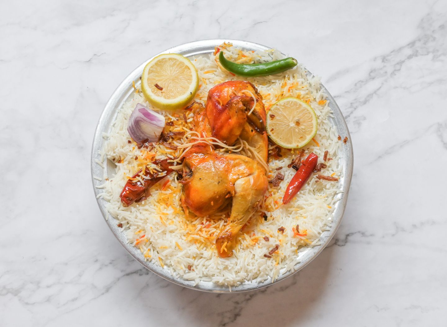 دجاج مندي مع رز شعبي - نصف حبة