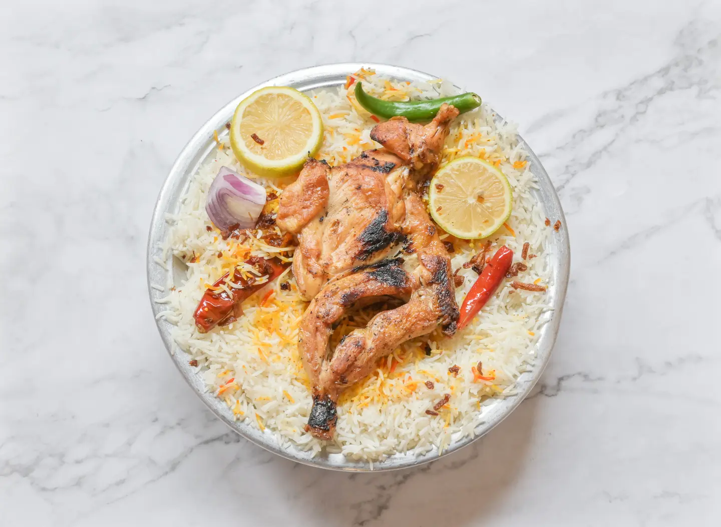دجاج مظبي مع رز شعبي - حبة كاملة