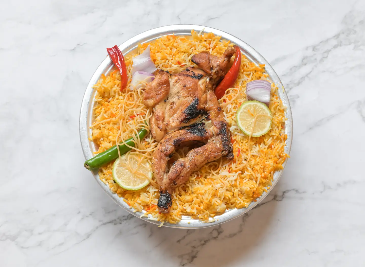 Madhbi Chicken With Mandi Rice - Half Chicken