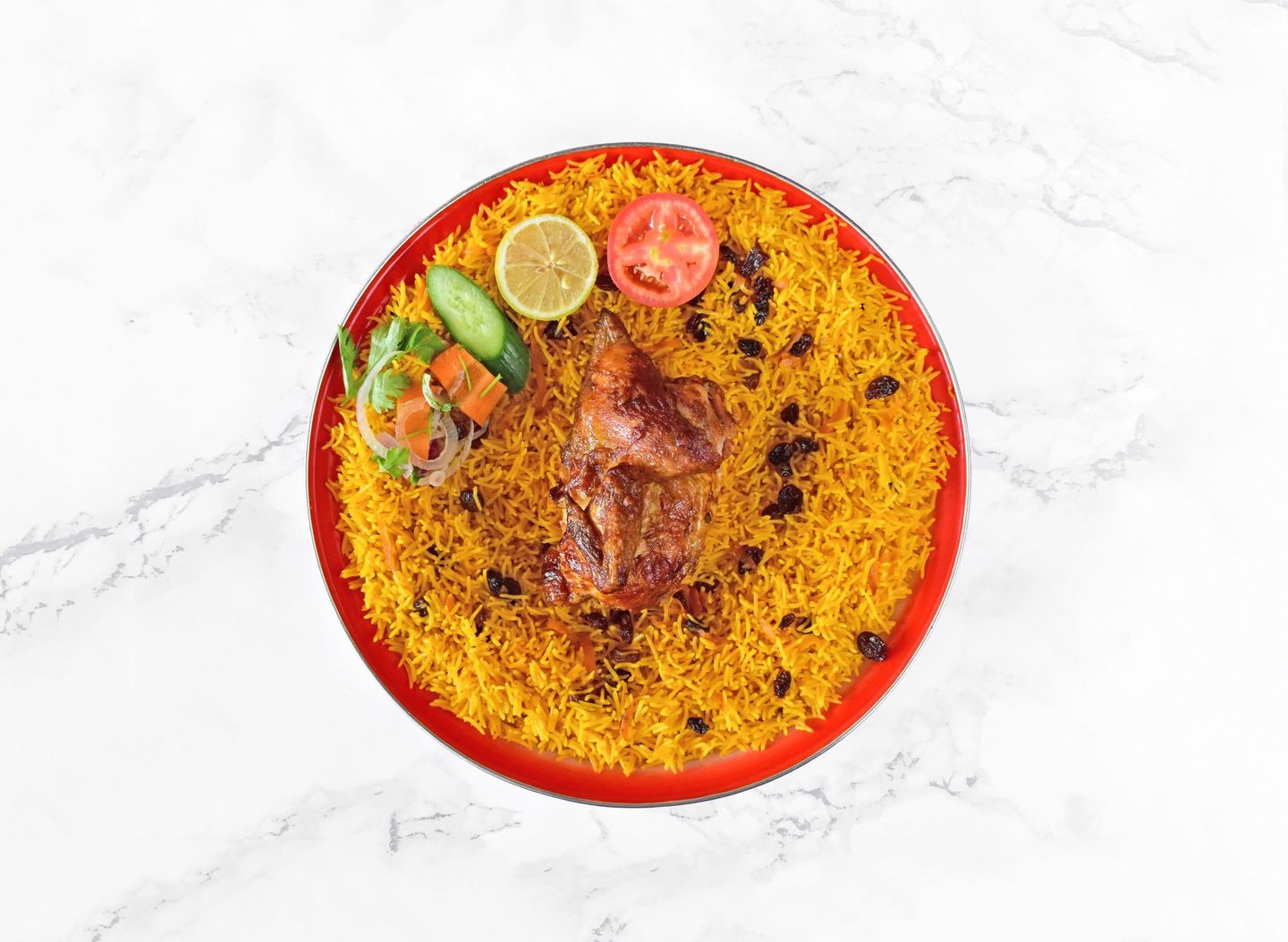 دجاج شواية مع الارز - ربع دجاجة