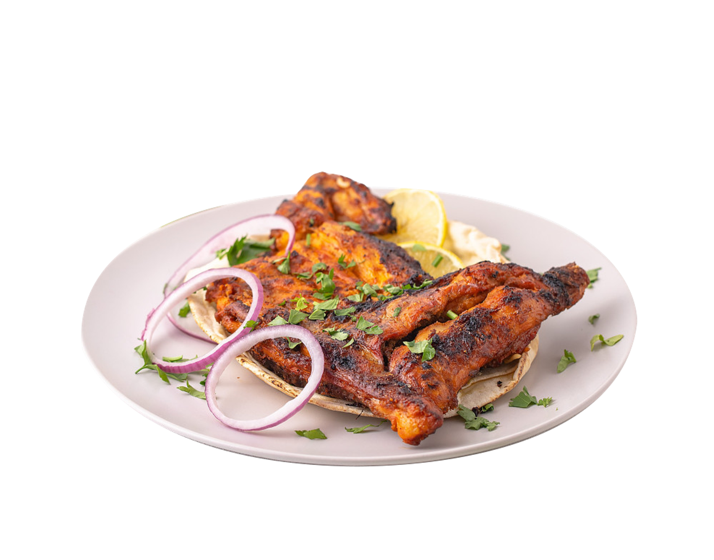 دجاج على الفحم بدون رز - نص حبة دجاج