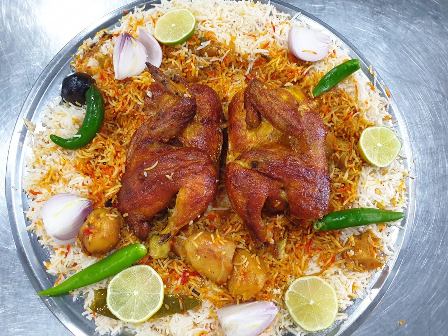 برياني دجاج - نص دجاجة