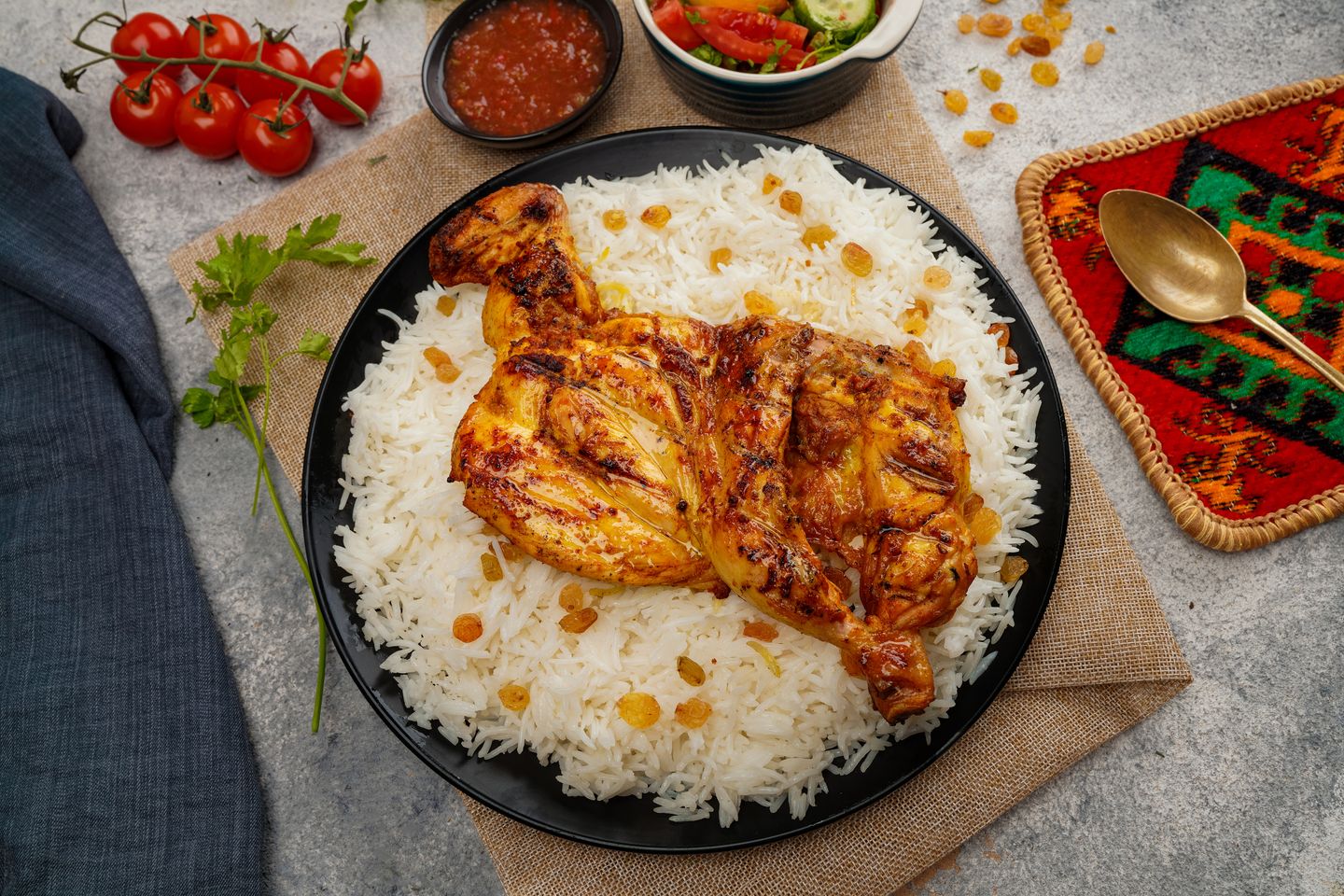Chargrilled Chicken With Madini Rice - Full Chicken