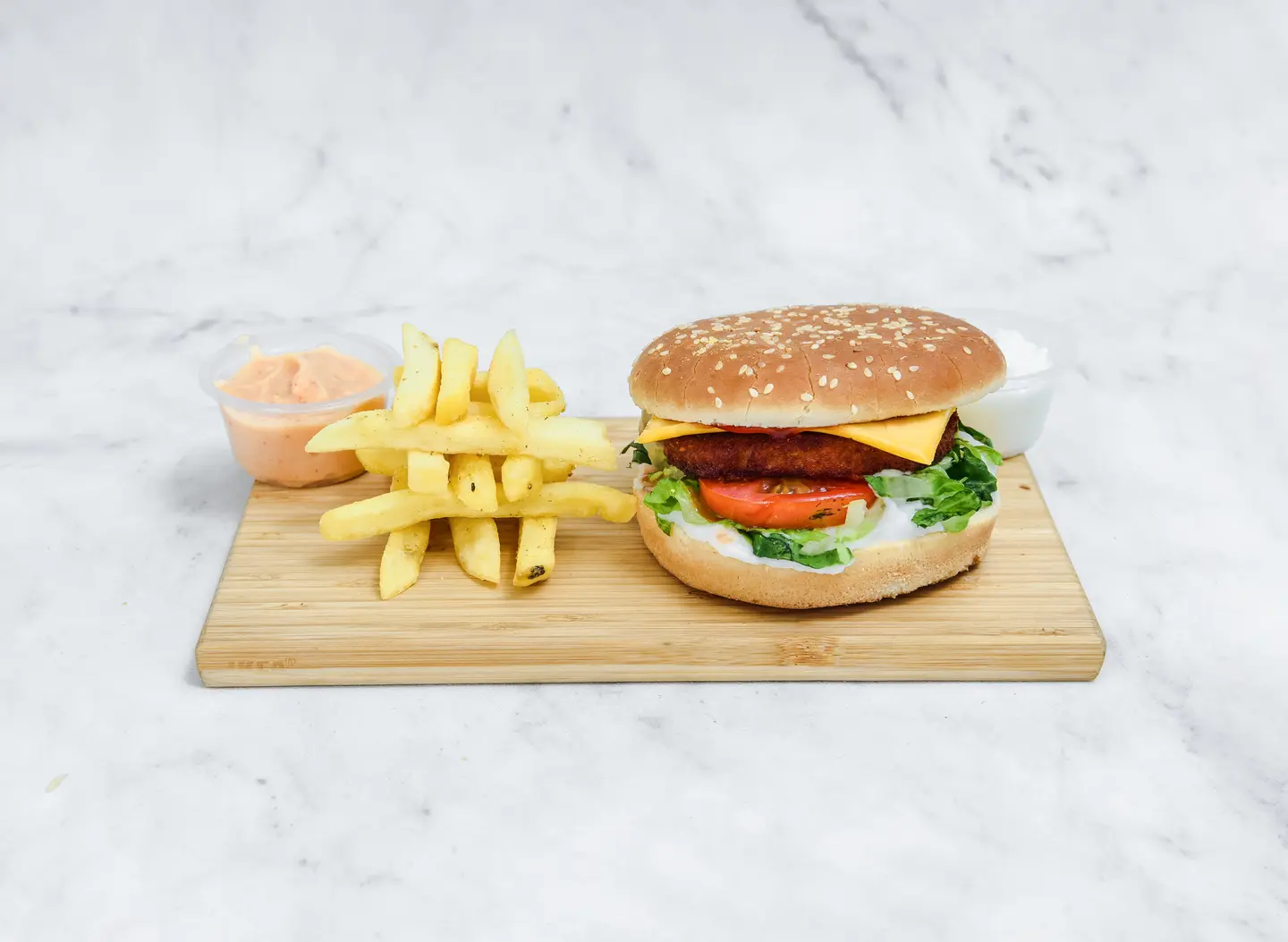 Chicken Burger With Cheese - Sandwich