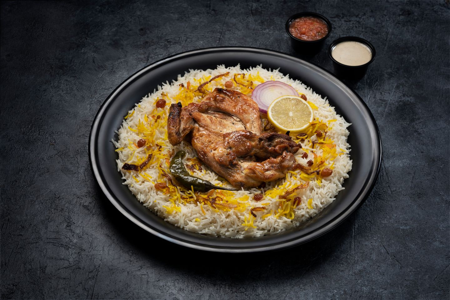 مظبي مع أرز شعبي - نصف دجاجة