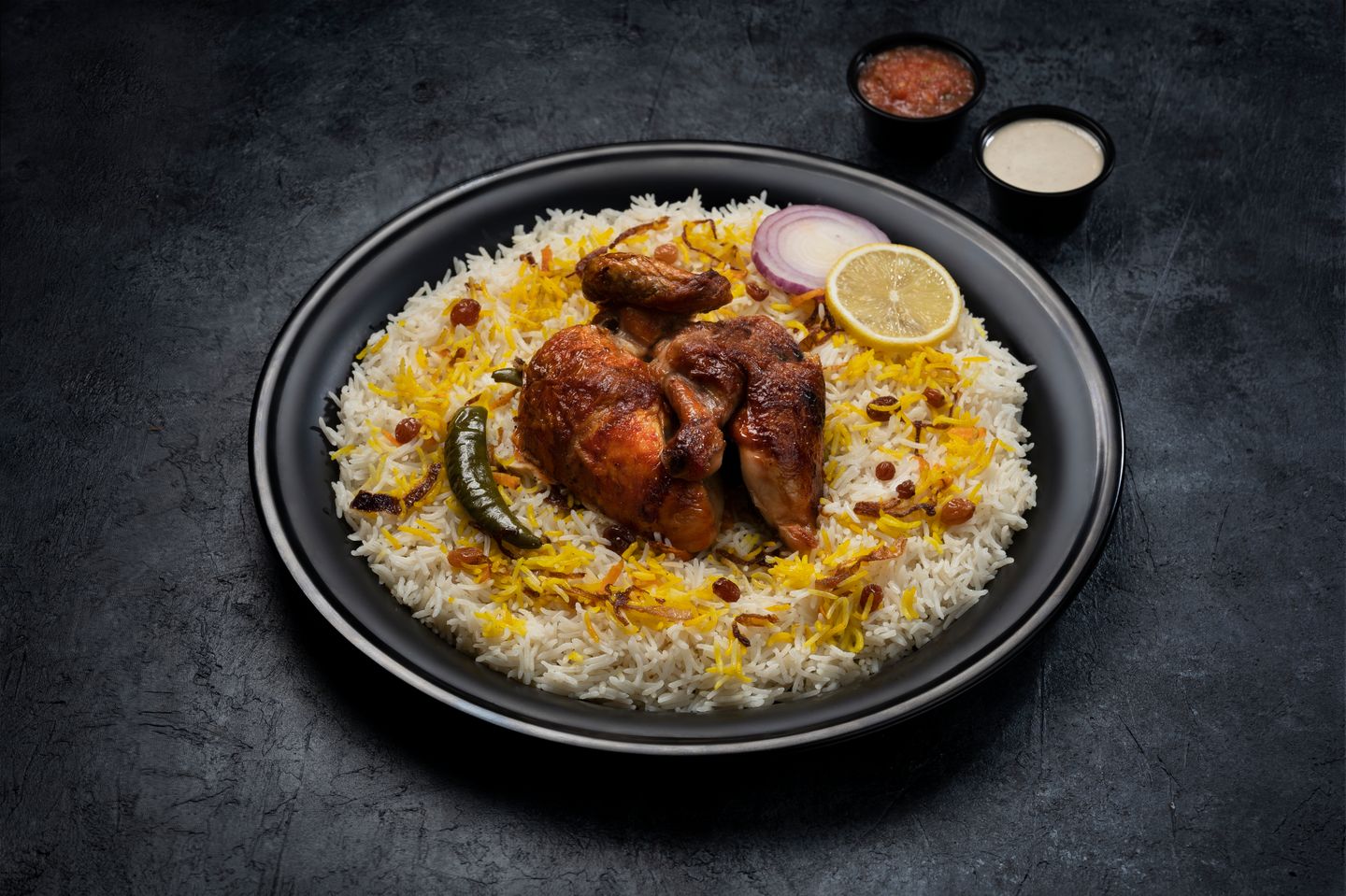 شواية مع أرز شعبي - نصف دجاجة