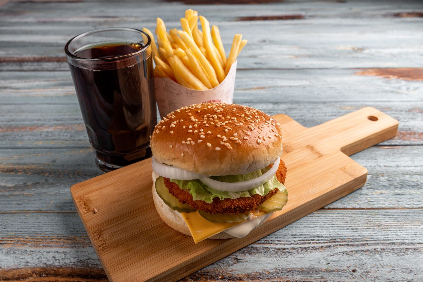 Chicken Burger Meal - Double