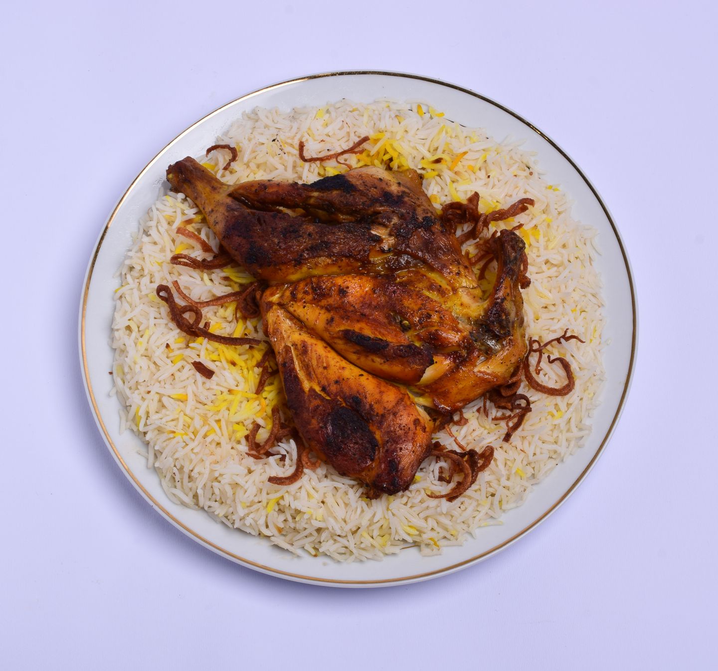 دجاج مظبي مع رز - نص دجاجه