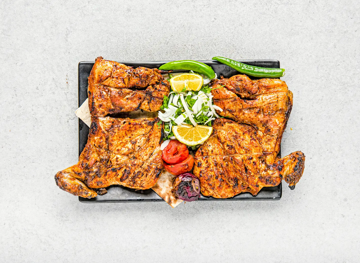 Plain Chicken On Coal - Half Chicken
