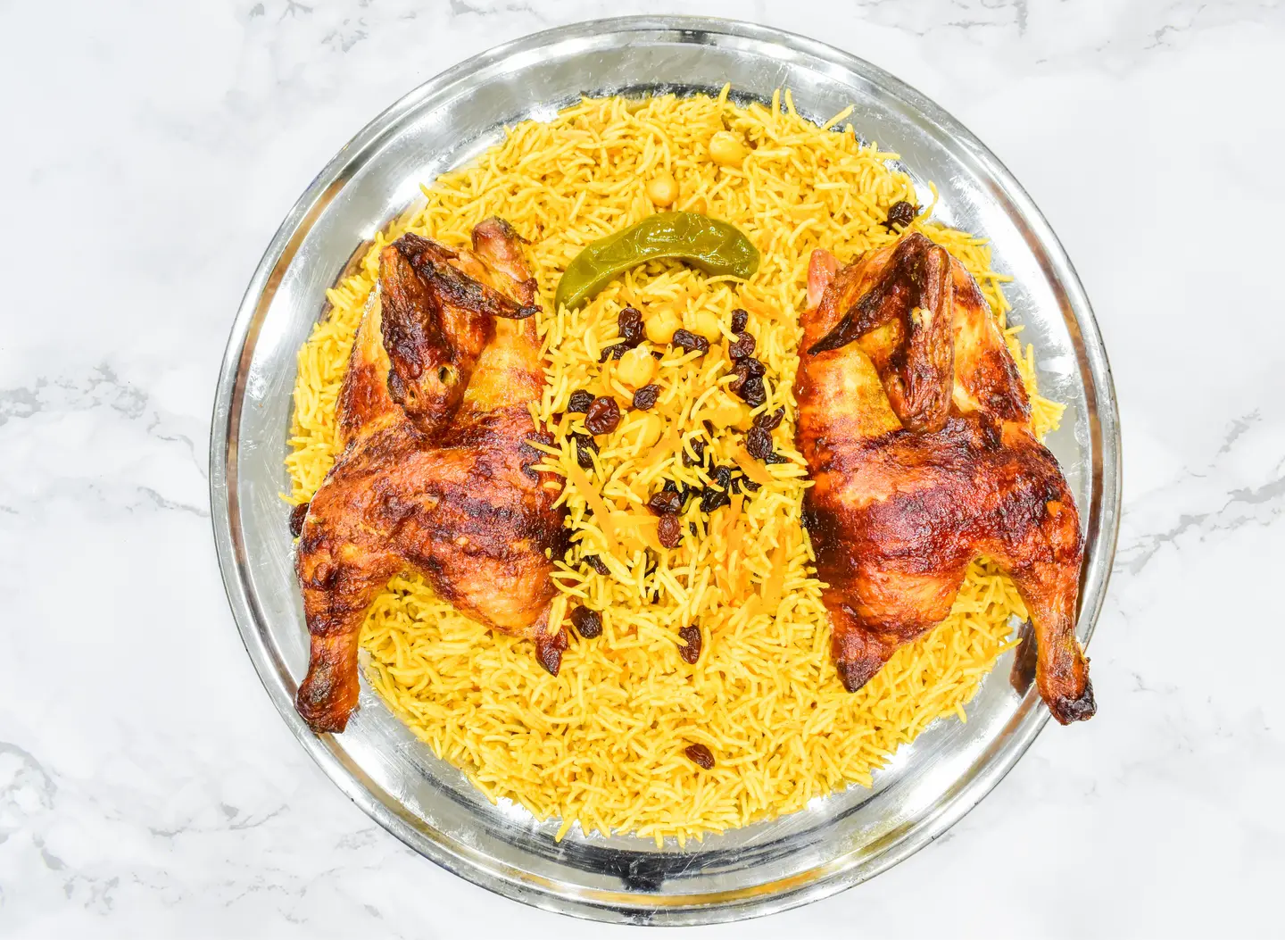 Chicken Grilled  With Rice - Quarter Of Chicken