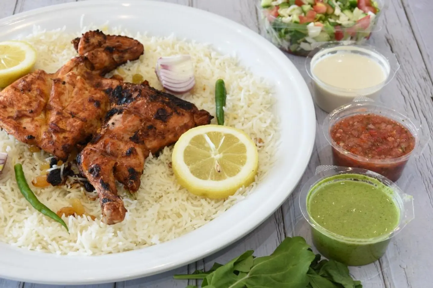 مظبي   مع الارز  - دجاجه  كامله