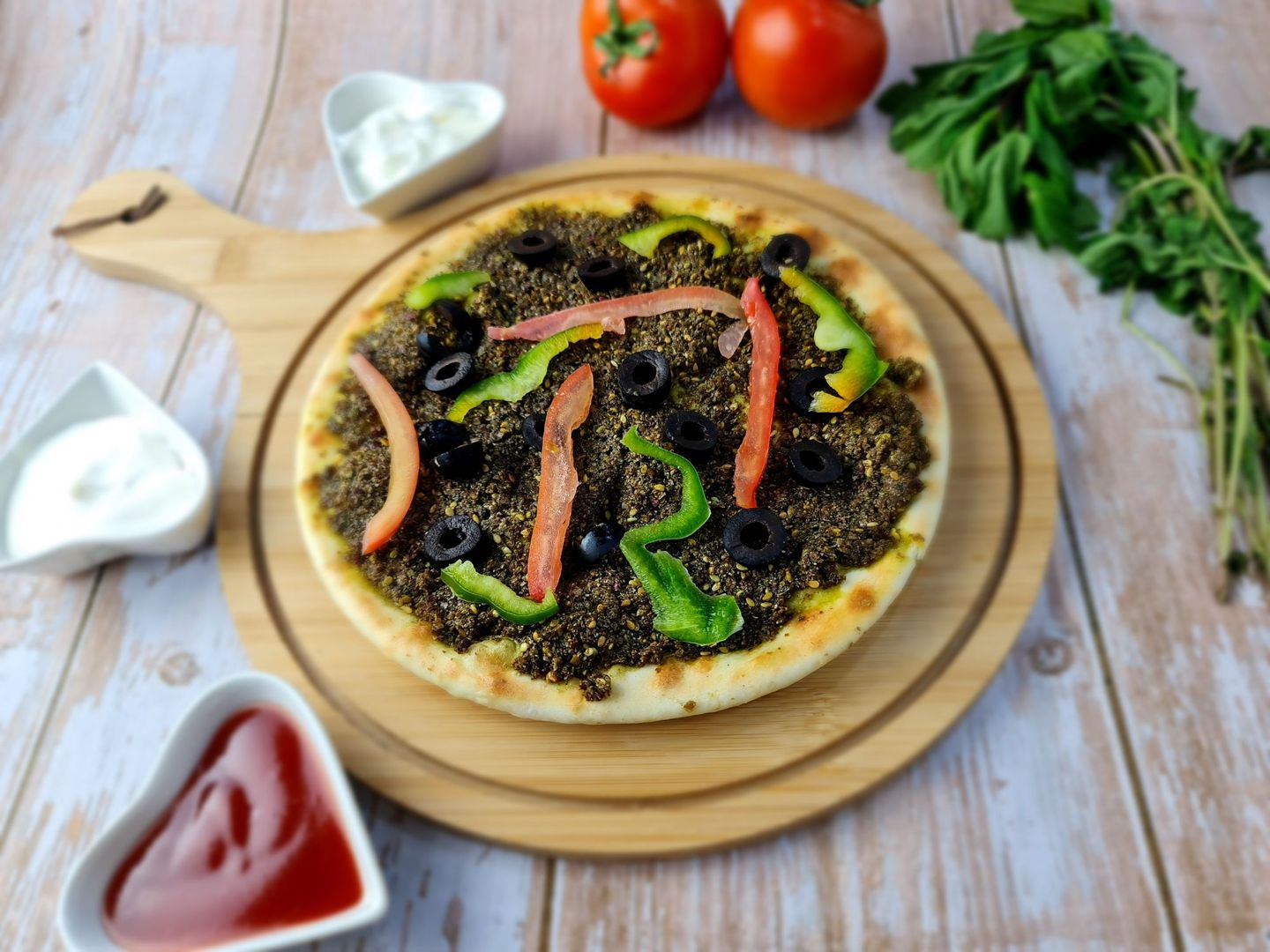 بيتزا زعتر - وسط