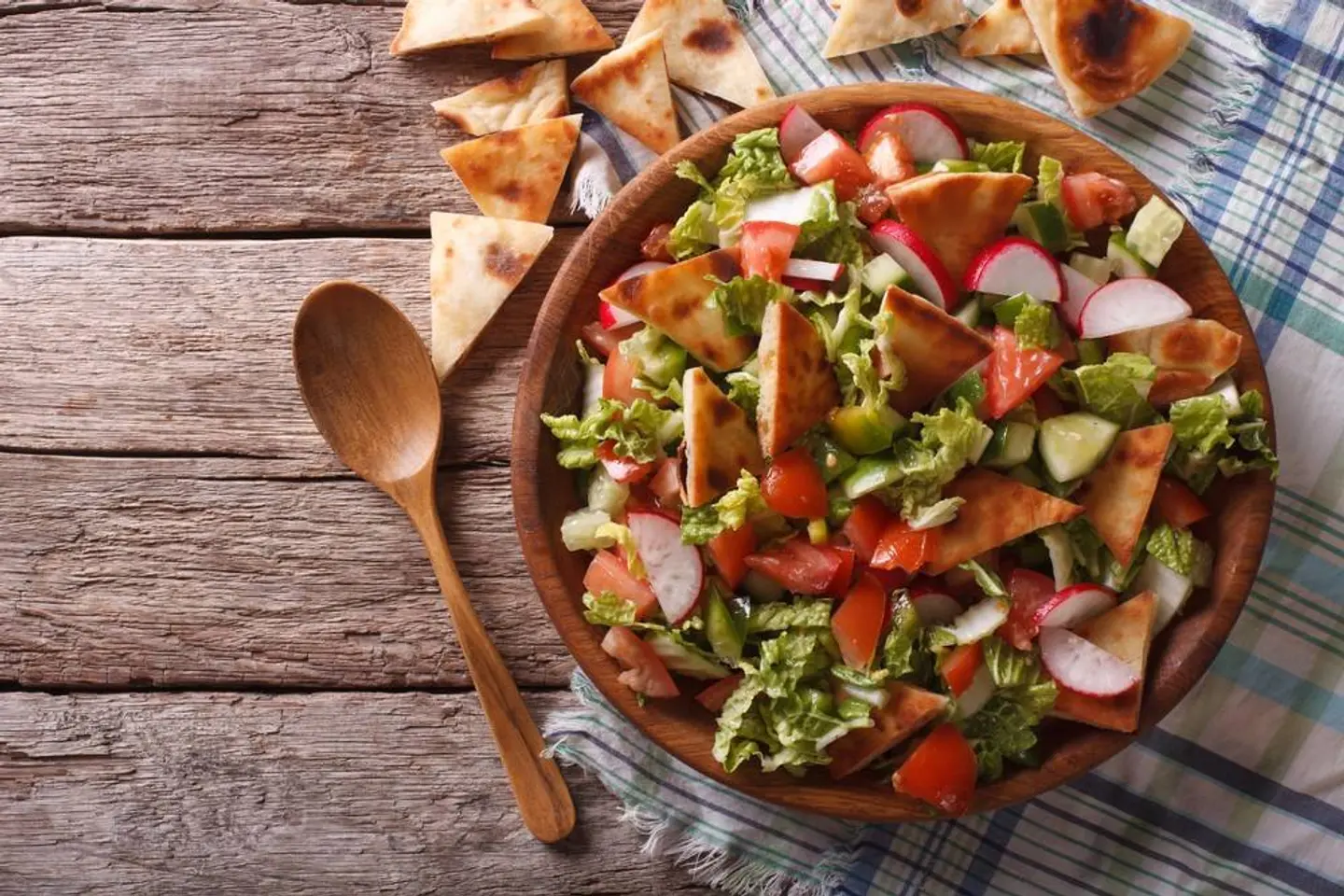 Fattoush With Pomegranate Molasses - Small