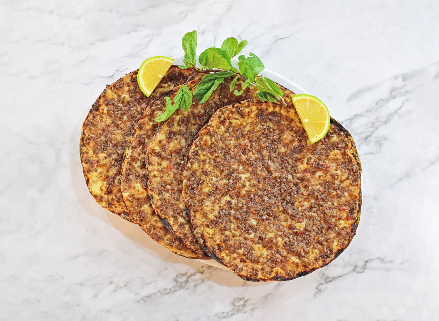 Lahmah Bel Ajeen With Pomegranate Molasses  - For One Person
