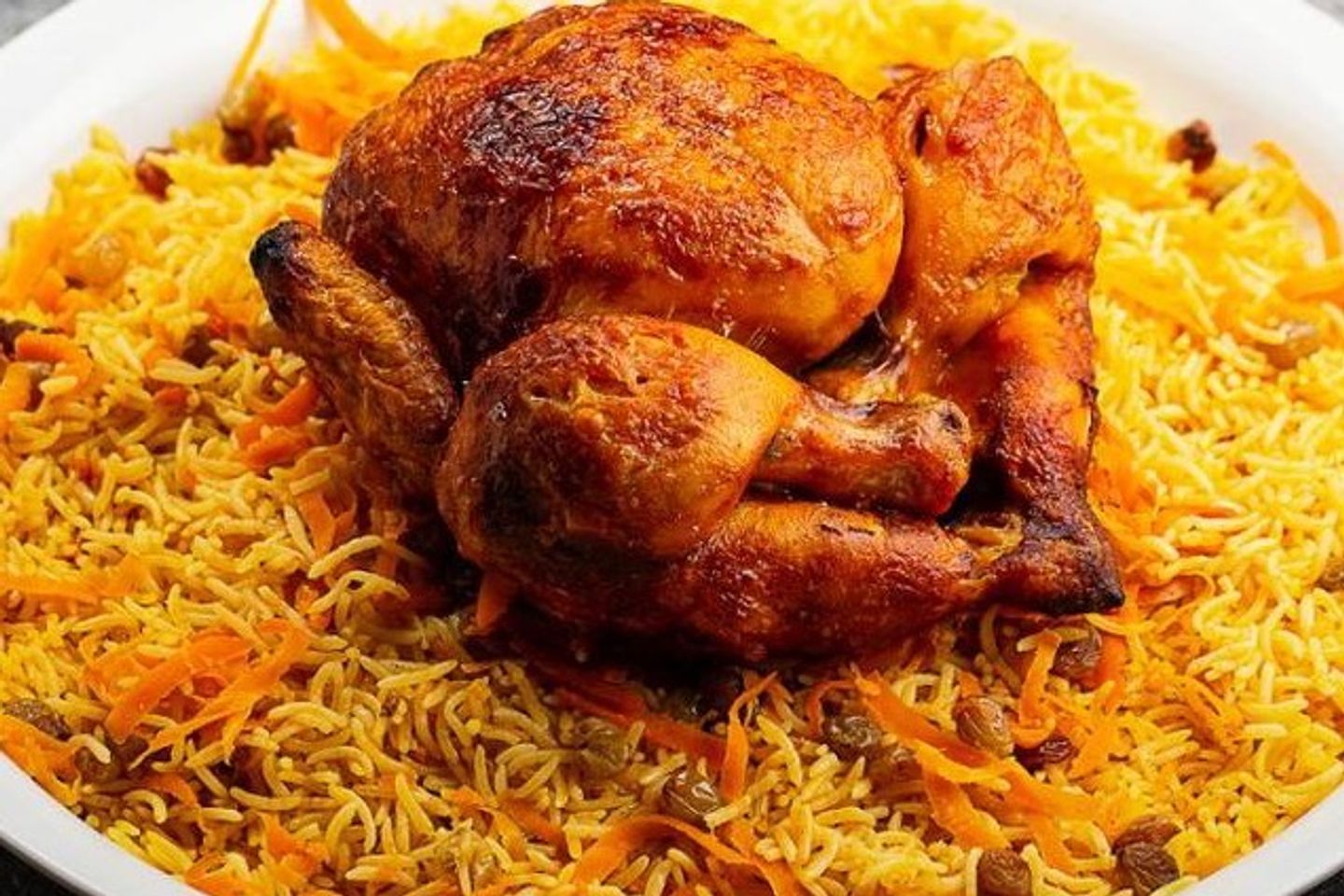 دجاج شواية مع الارز - ربع - رز بخاري