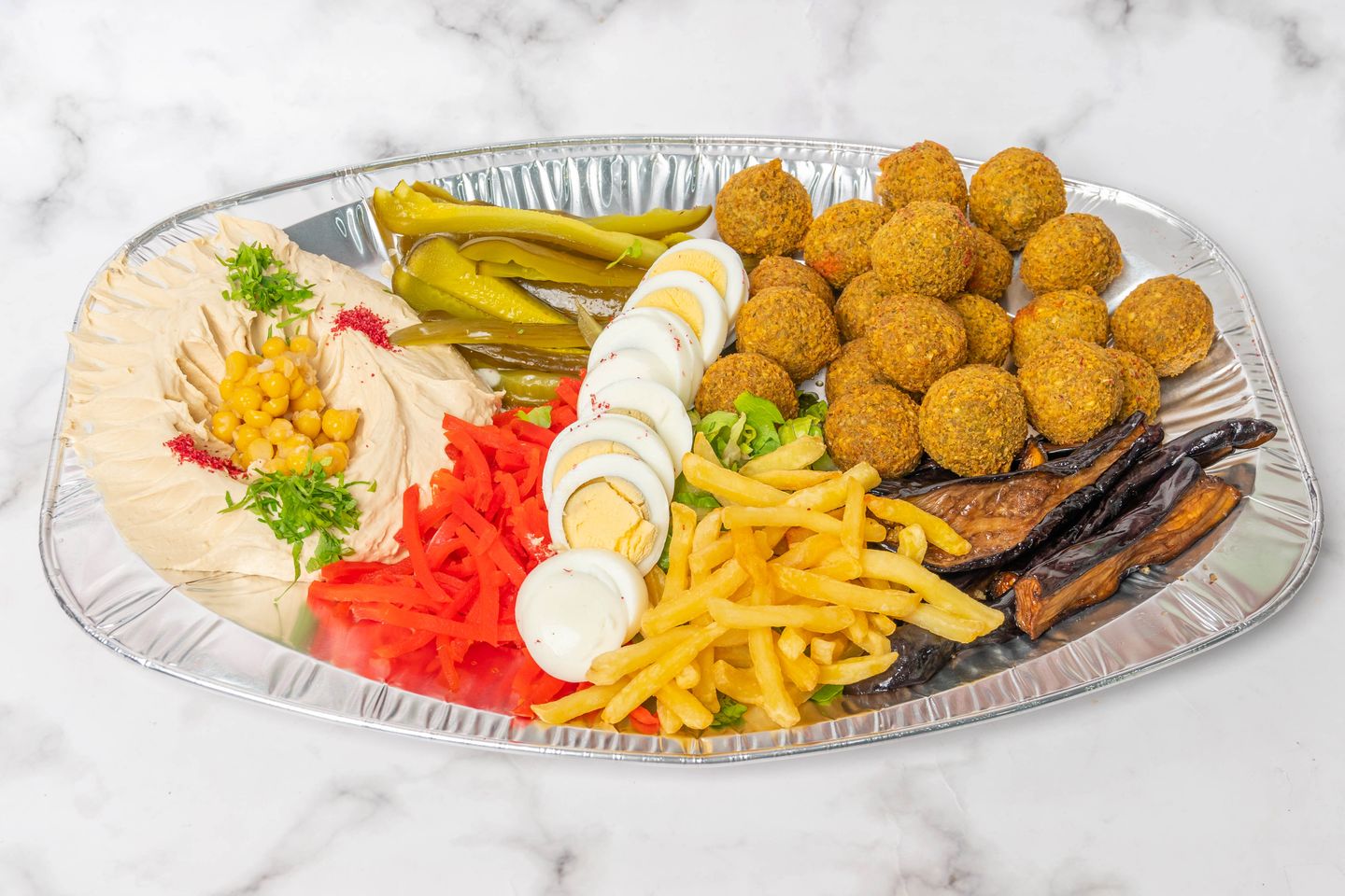 صحن فلافل - وسط