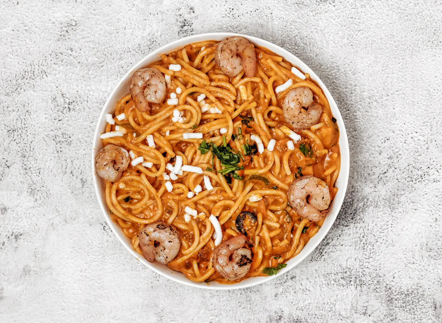 Shrimp Spaghetti - With Sauce