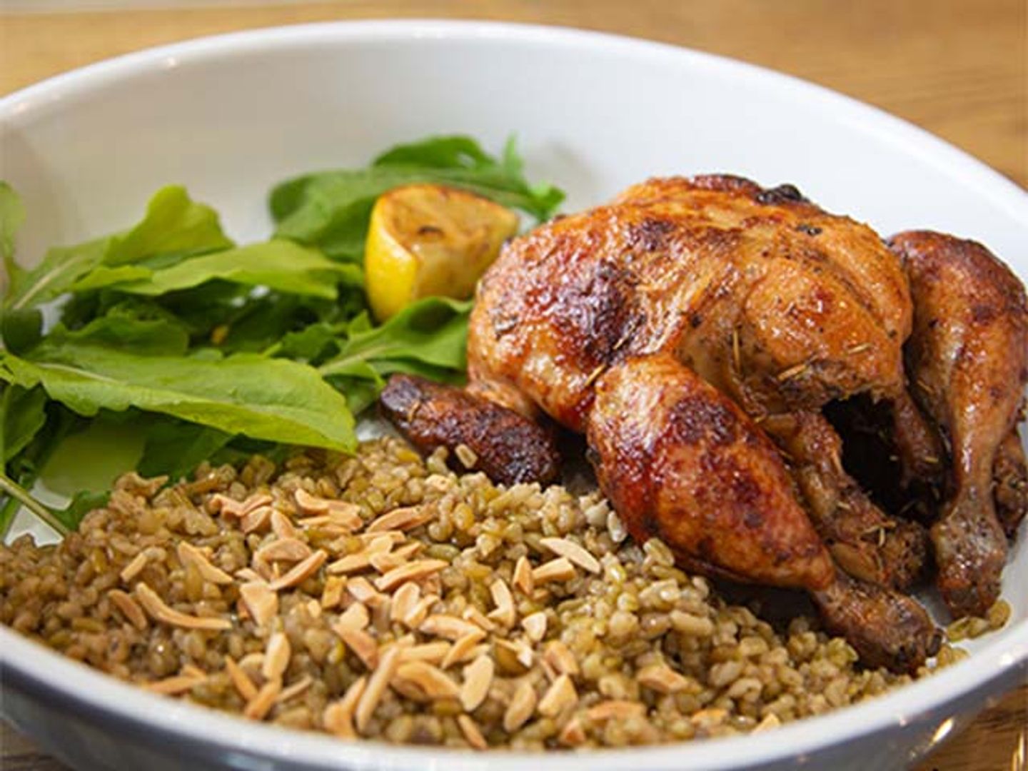 Half Chicken With Freekah - Spicy