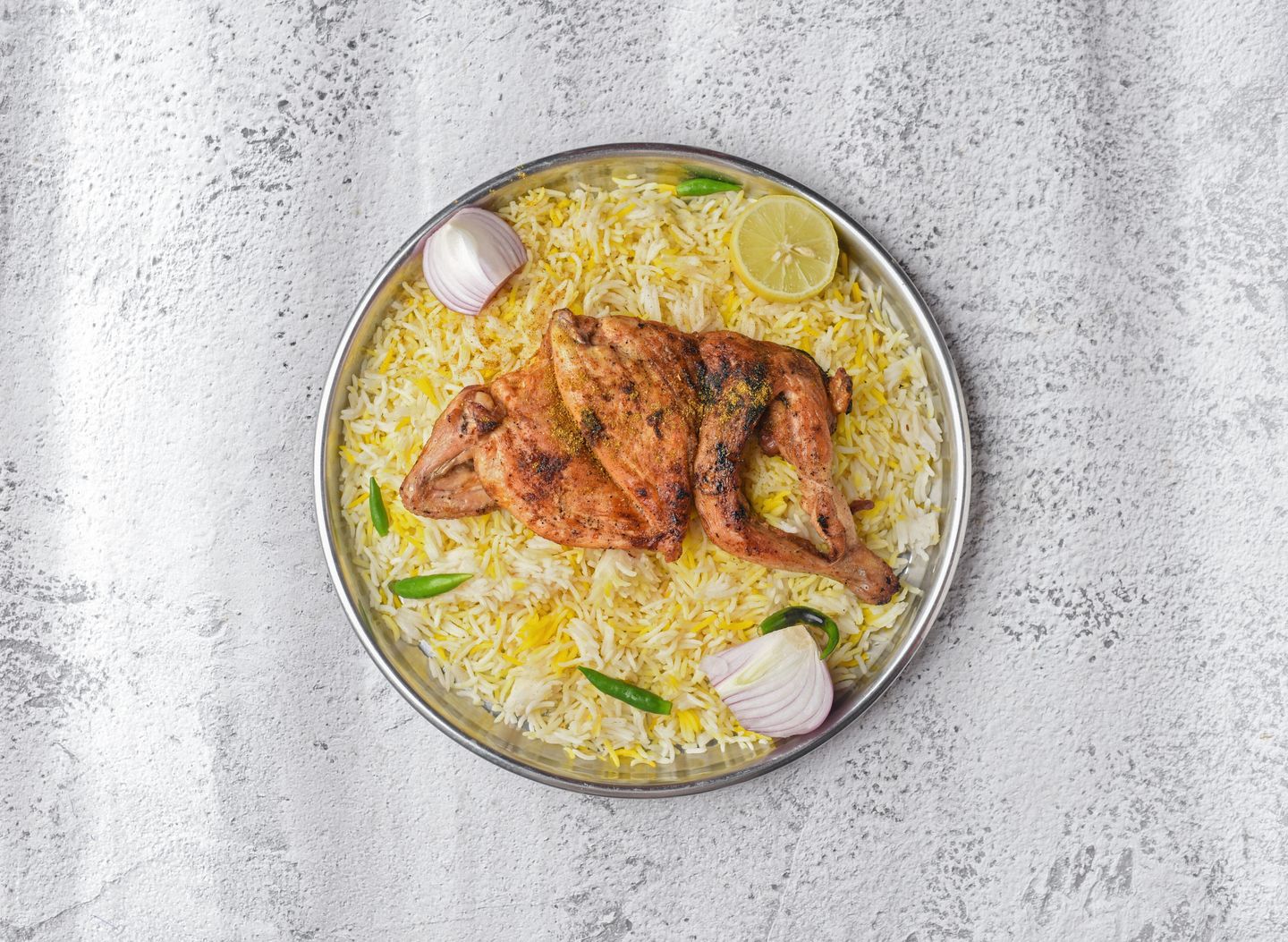 دجاج مظبي مع الأرز - ربع حبة