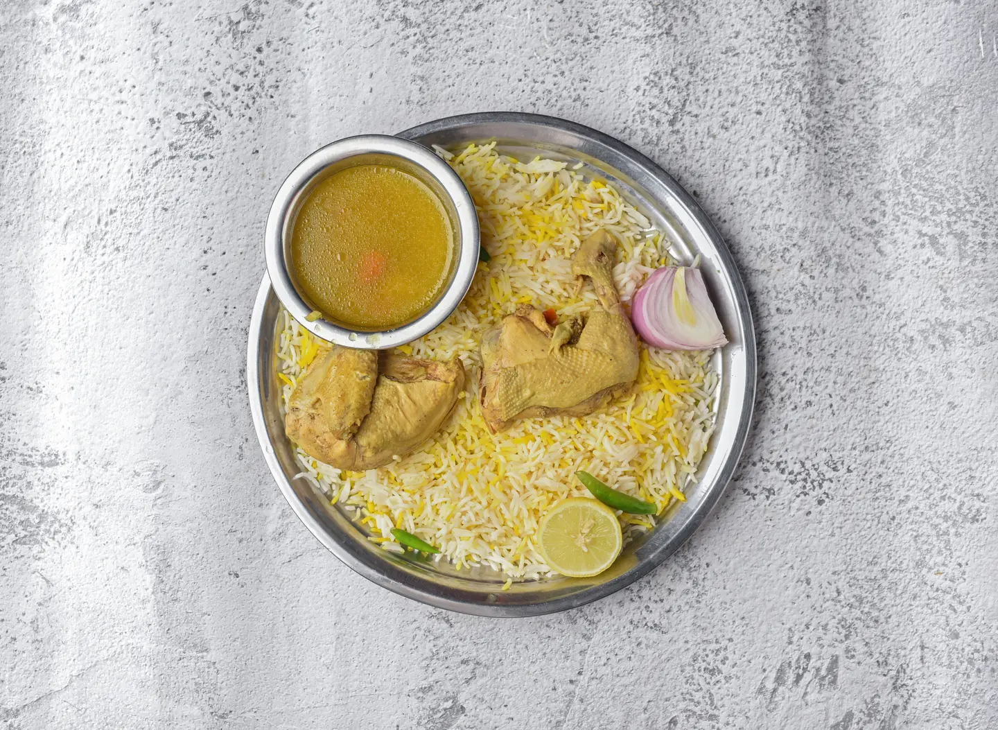 Boiled Chicken With Rice - For One Person