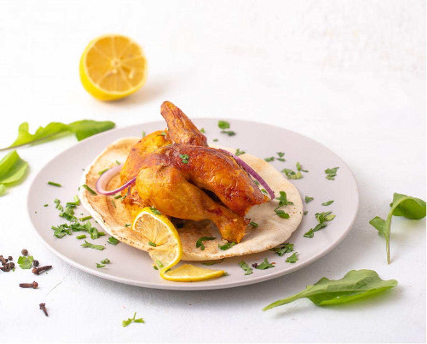 دجاج مضغوط سادة - نص حبة دجاج