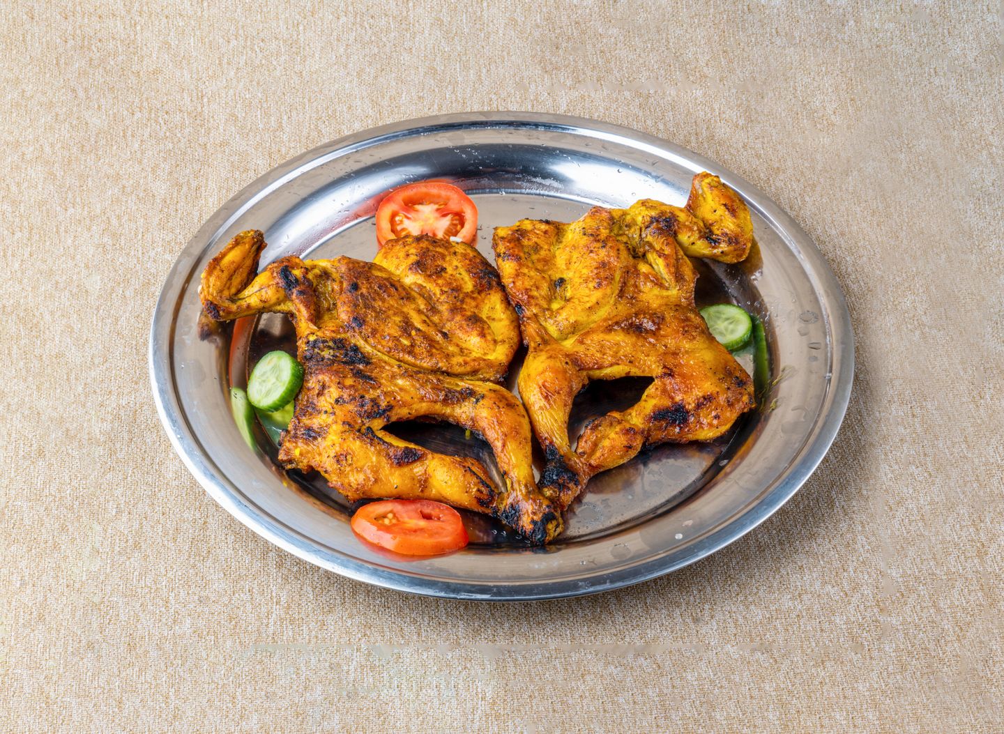 دجاج مظبي ساده - نص حبة دجاج