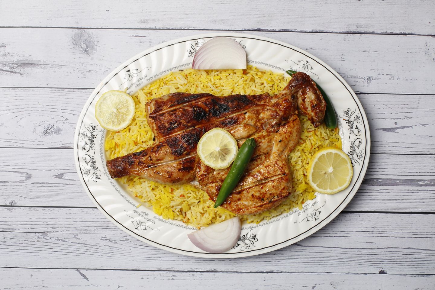 Charcoal Chicken With Rice - Half Chicken