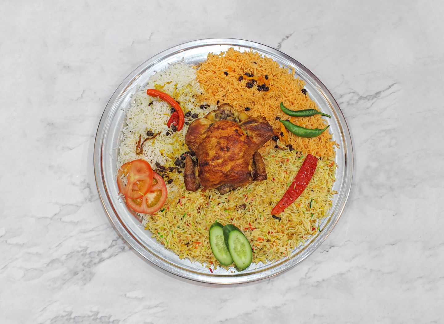 Grilled Chicken With Mixed Rice  - Quarter Of A Chicken