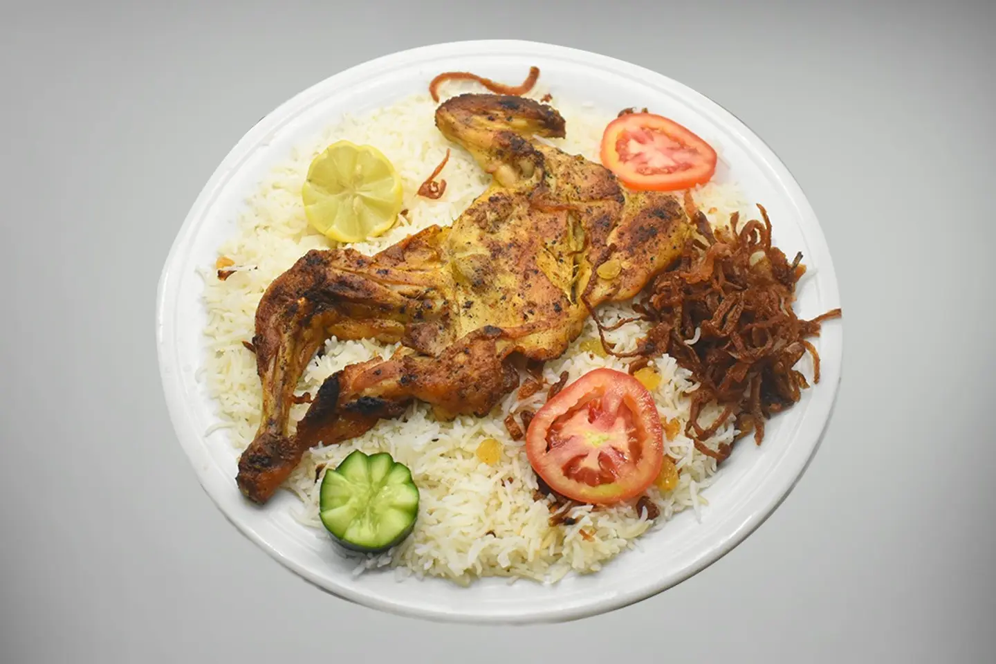 دجاج مظبي مع أرز بيشاور - نصف دجاجة
