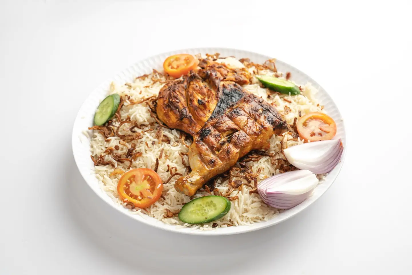 دجاج على الفحم بدون أرز - نص حبة دجاج