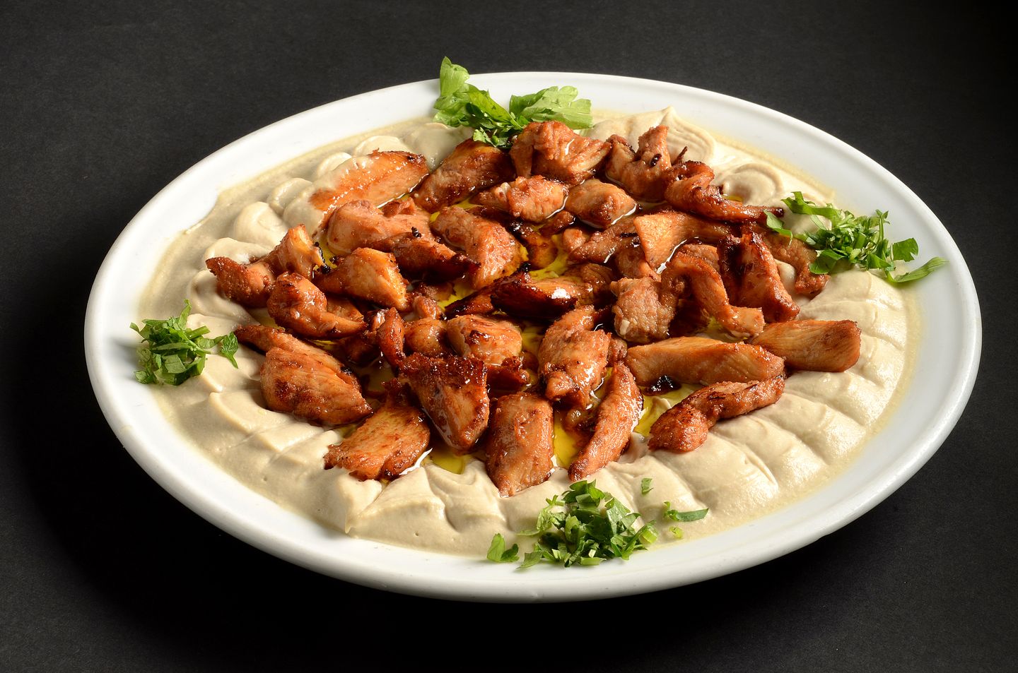 Homus Dish With Chicken  - Small