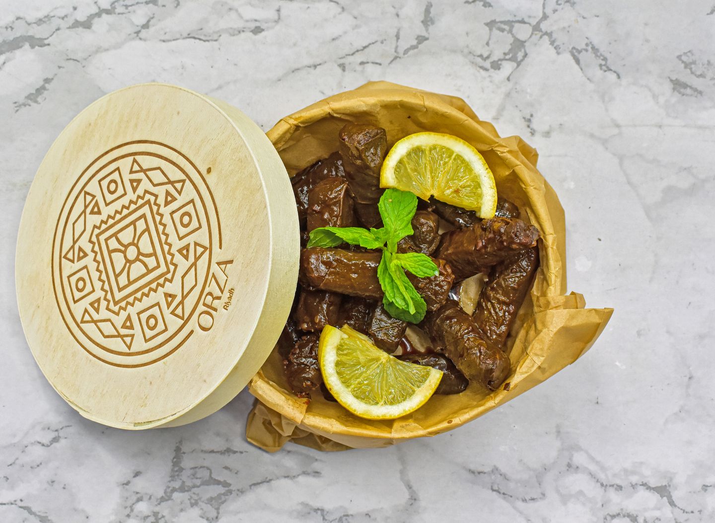 Grape Leaves With Pomegranate Molasses And Spicy Lemon - Small