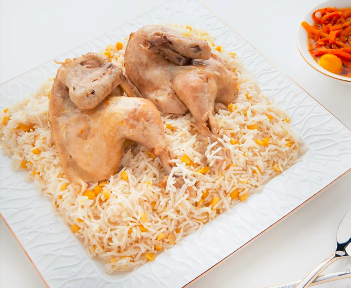 رز بالحمص - نص دجاجه