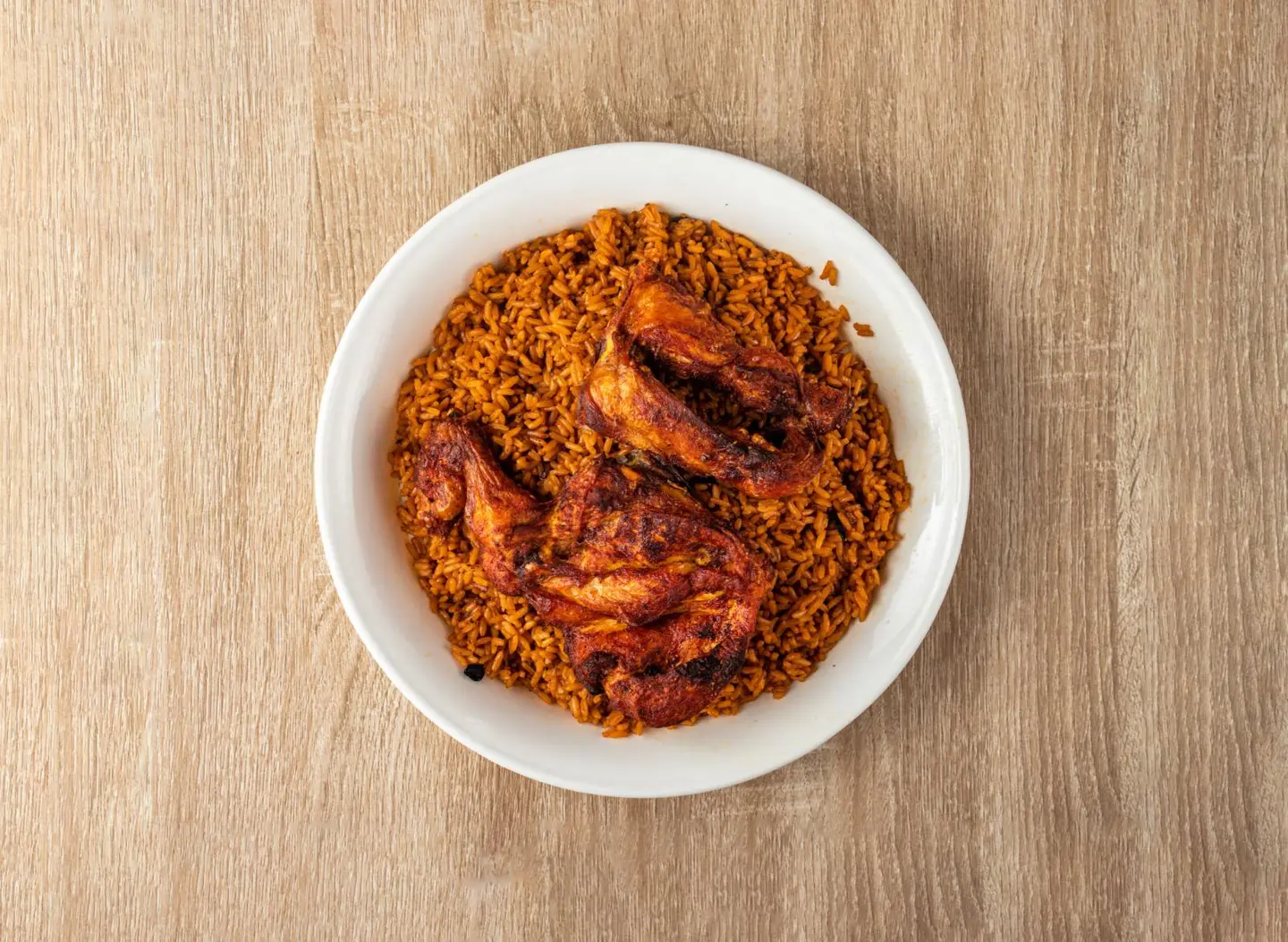 Fried Chicken With Rice - Half A Chicken