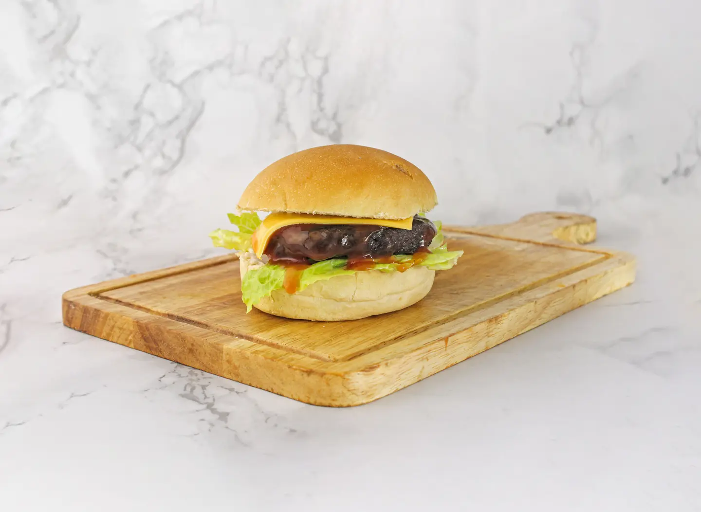 Beef Burger Meal - White Bread
